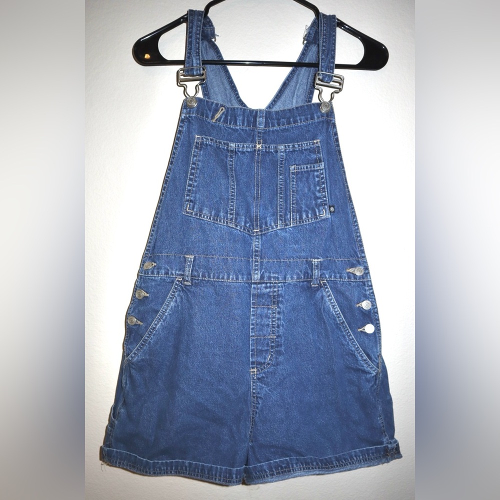 Blue Denim Shorts Overalls size M